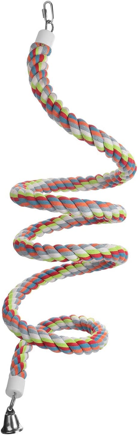Large Parrot Toys 63 Inch Climbing Rope Bungee Bird Toys