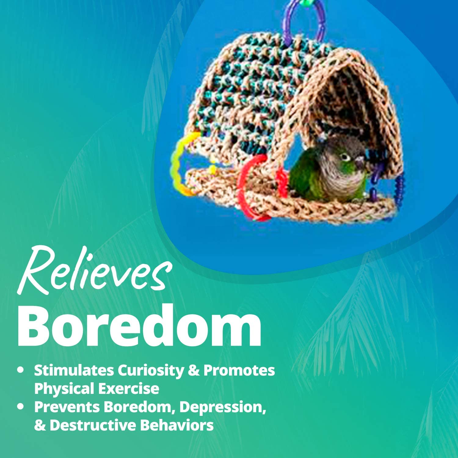 Seagrass Tent, Small/Medium Bird Size, 8” x 7” x 8”