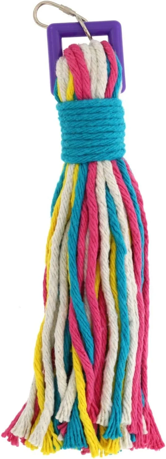 Preening - Colorful, Safe, Cotton Rope - Birds Cage Playground Accessories & Supplies - Parrot Toys