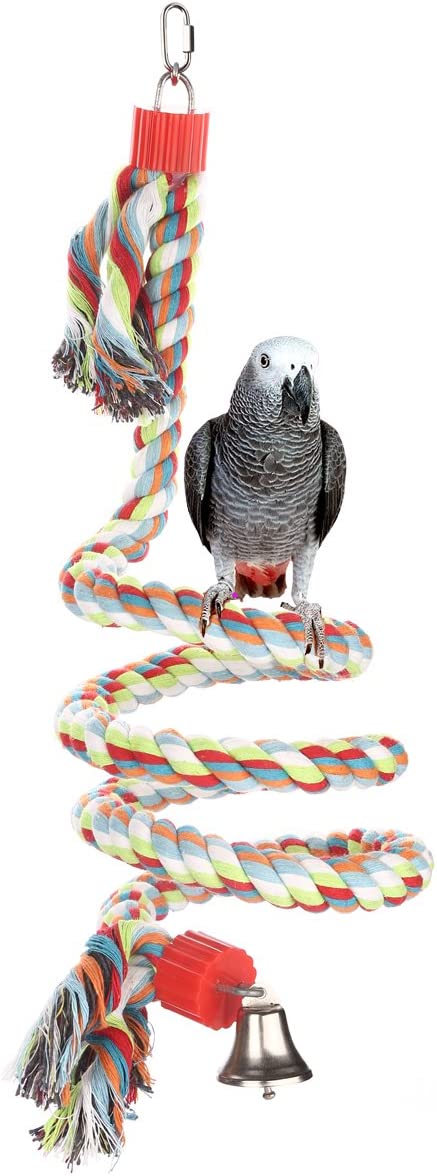 Large Parrot Toys 63 Inch Climbing Rope Bungee Bird Toys