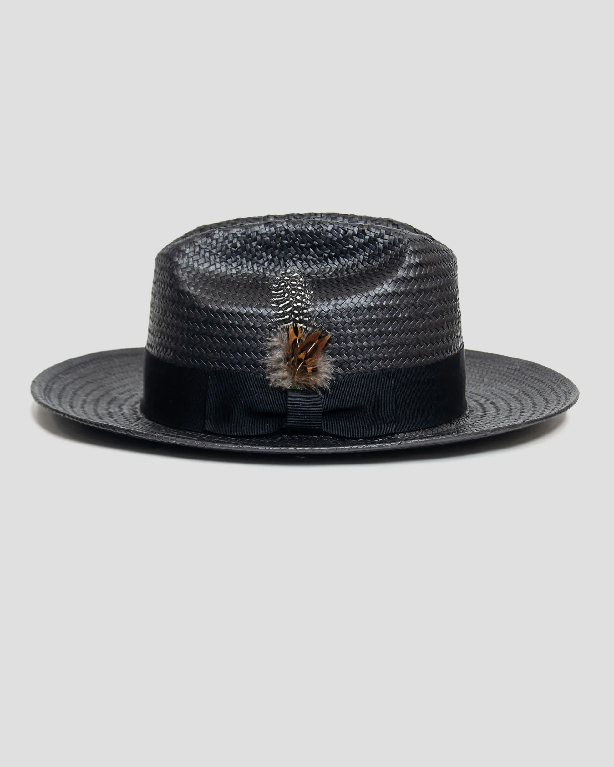 Miller Ranch Straw Fedora Hat - Ebony